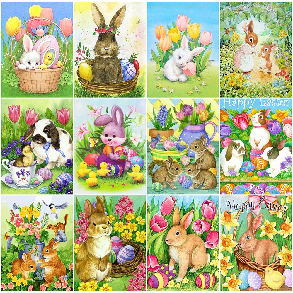 EverShine Алмазная мозаика Пасхальный кролик Стразы алмазная живопись вышивка