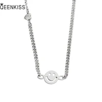 queenkiss nc685 fine jewelry wholesale fashion lady girl birthday wedding gift round slime 925 sterling silver pendant necklace