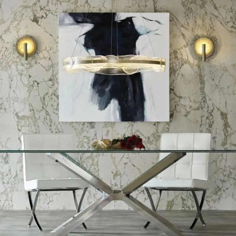 

Post modern light luxury creative living room