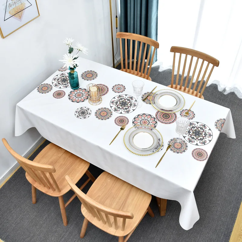 Водонепроницаемая маслонепроницаемая скатерть для стола прозрачная виниловая