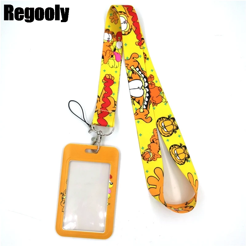 

Garfield Cats Fashion Lanyard ID Badge Holder Bus Pass Case Cover Slip Bank Credit Card Holder Strap Card Holder