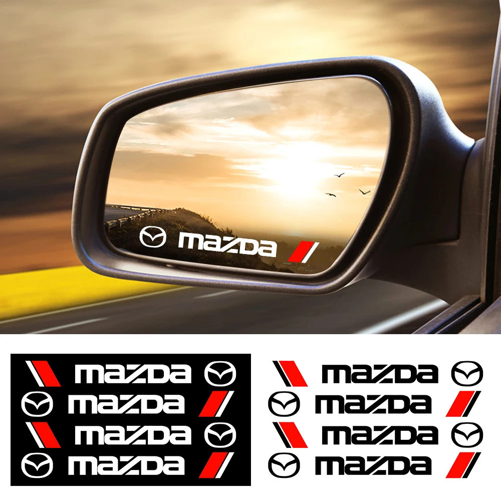 

4PCS Car Door Handle Sticker Decoration Decals Mirrors Wiper Decor For Mazda 5 6 323 626 RX8 7 CX-5 CX4 CX3 MX3 MX5 Atenza Axela