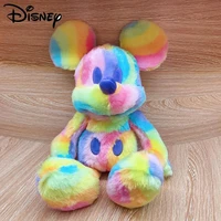 disney cartoon rainbow mickey mouse stitch creative kawaii plush toy devil stuffed doll anime ornament plushies christmas gift