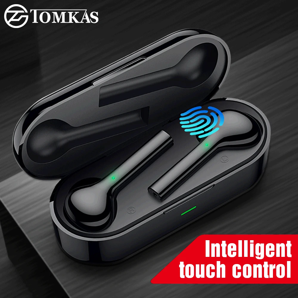 TOMKAS мини TWS Bluetooth беспроводные наушники Freebud водонепроницаемые спортивные наушники с двойным микрофоном для мобильного телефона Flypods
