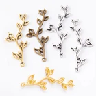 Подвески с листьями ветвей дерева 20 шт., металл сделай сам для изготовления ожерелий, браслетов, ювелирных изделий, компоненты для рукоделия, оптовая продажа