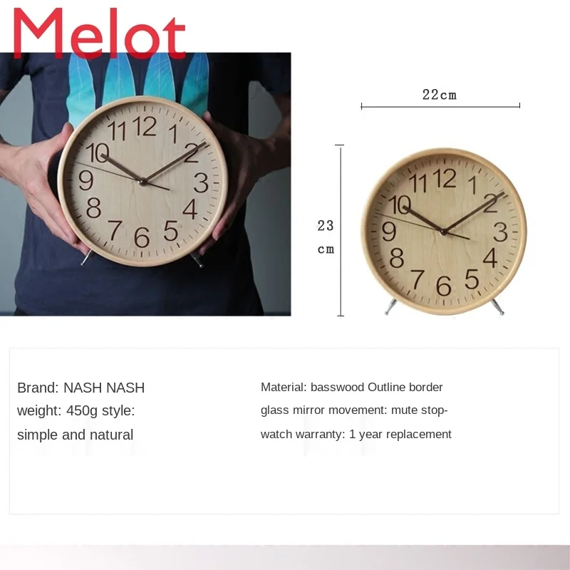 

Modern Desktop Clock Clock Living Room Clock Decoration Desktop Pendulum Clock Seat Desk Clock Solid Wood Desk Clock