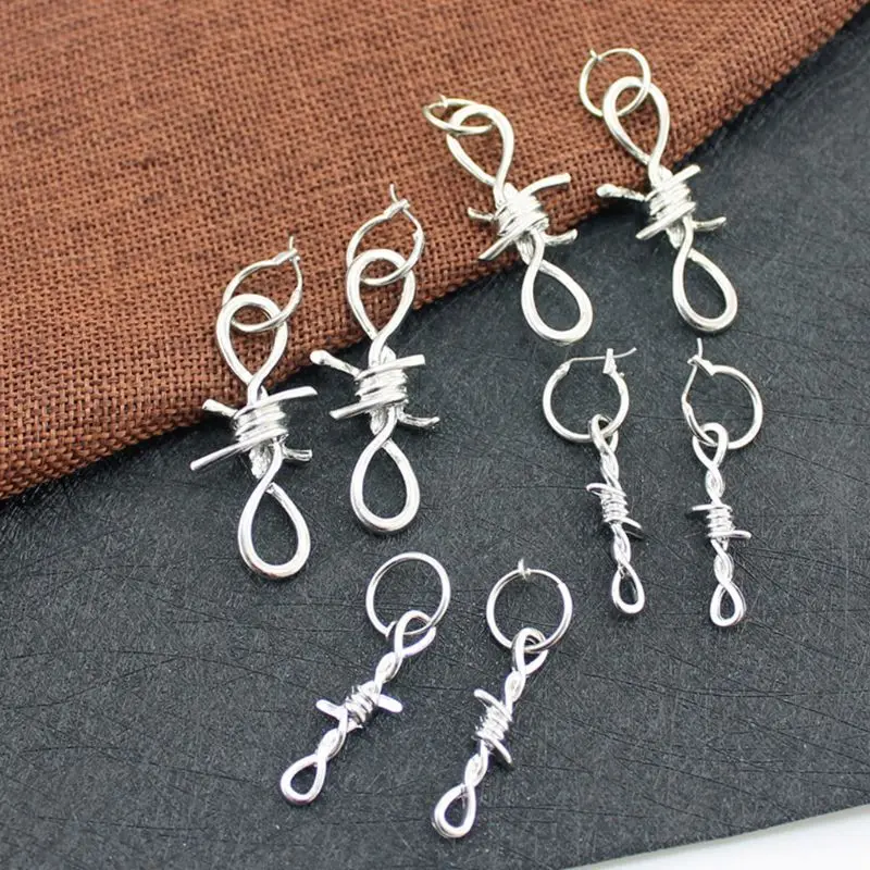 

Personality Irregular Earring 8-word Metal Thorns Prickly Punk Rock Male Female Earrings No Piercing Ear Clips Jewelry Gifts