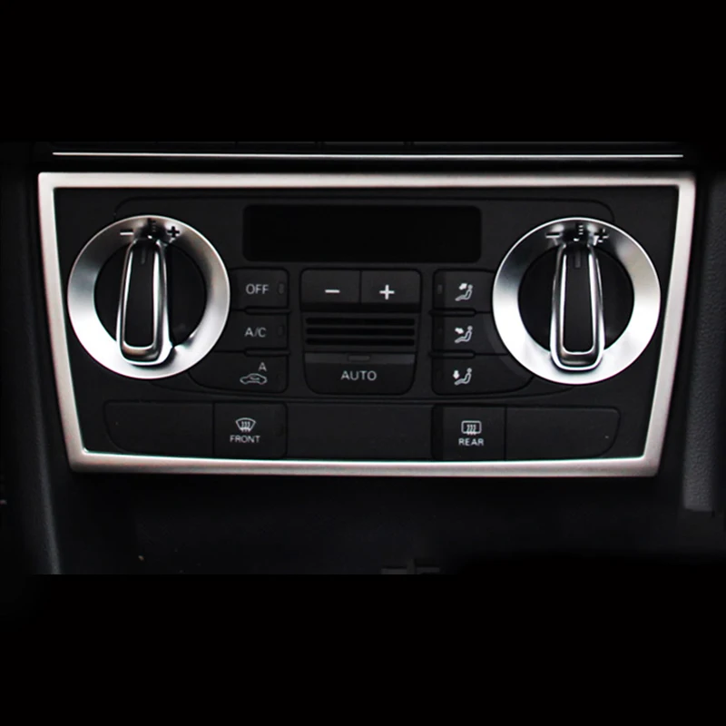 

2x Stainless Center Console Button Air Adjust Panel Cover Trim For Audi Q3 15-17