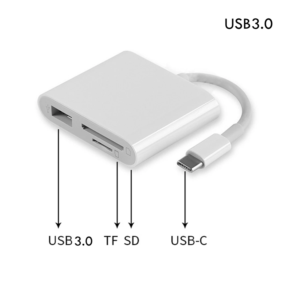 Многофункциональный хаб 3 в 1 устройство для чтения карт Micro SD TF OTG USB 0 iPad/Macbook Pro HUAWEI