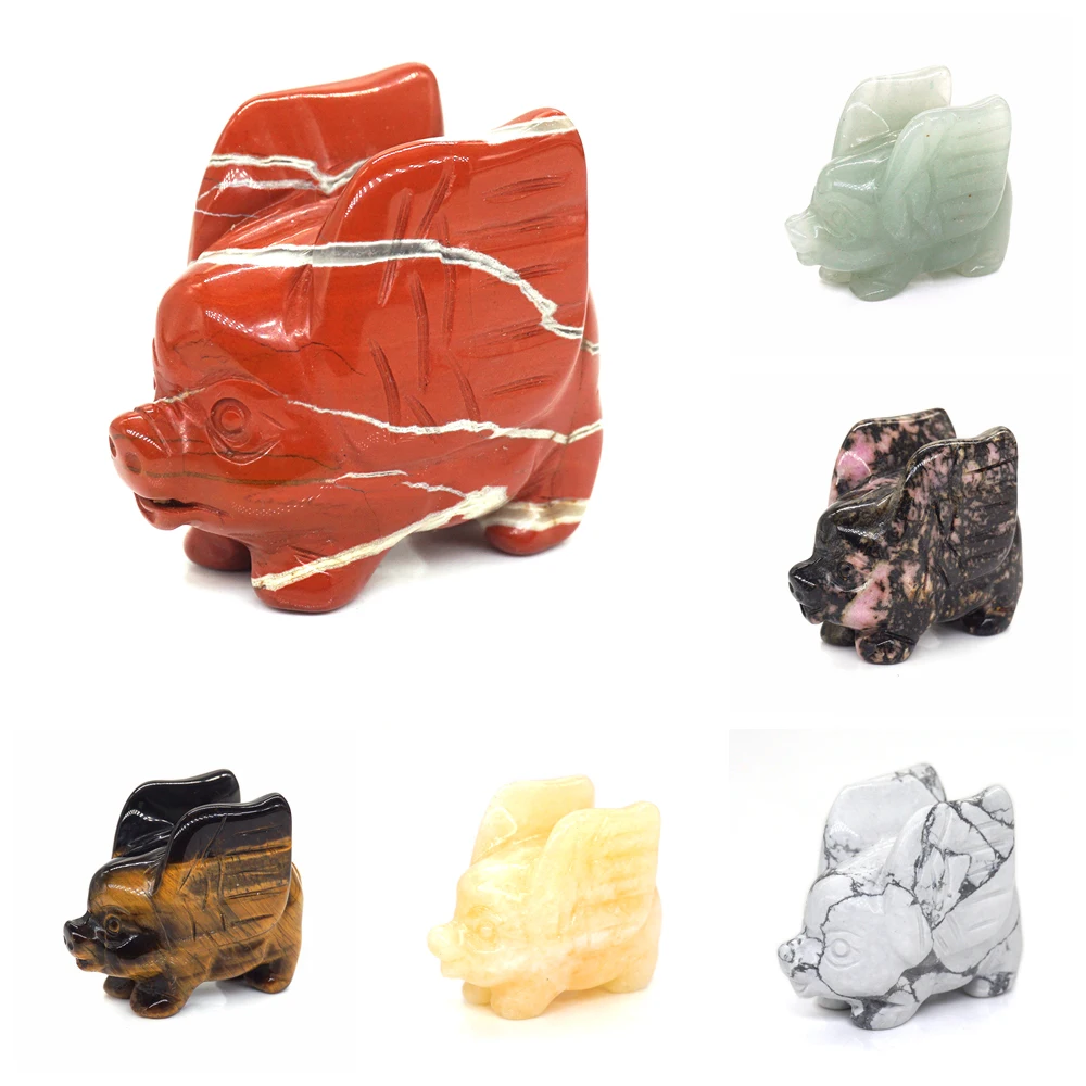 Статуя летающей свиньи 1 5 дюйма статуэтка из натурального камня ручной работы