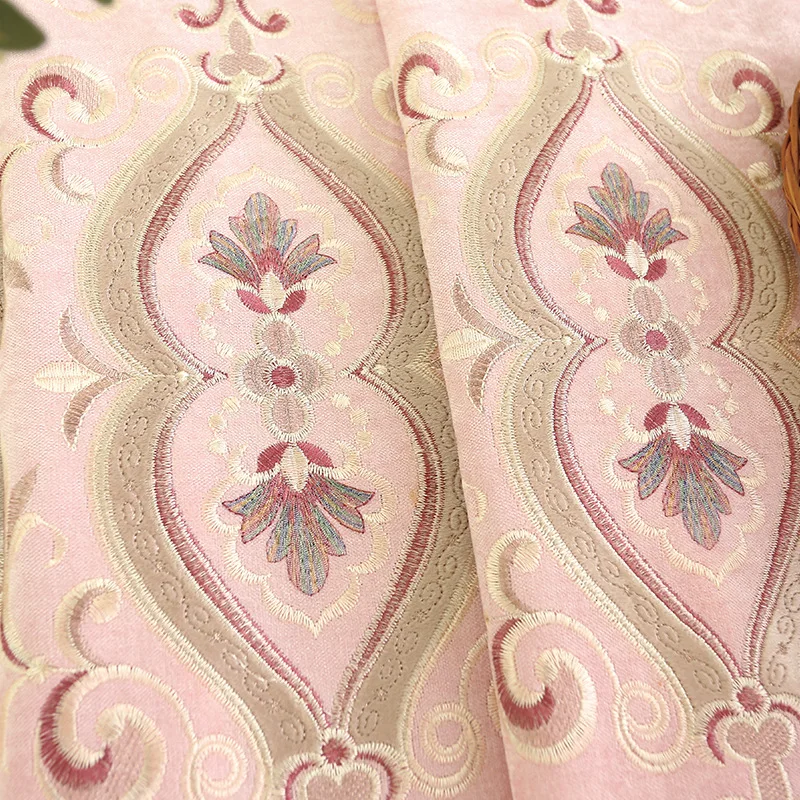 

Thick Chenille Full Light-Shielding Embroidered Curtains Soundproof Bedroom Windows