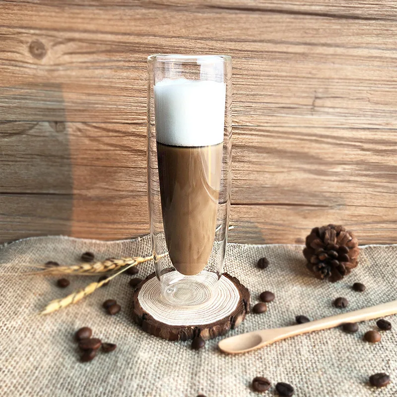 Двухслойный бокал 150 мл для красного вина цвета шампанского бесступенчатый