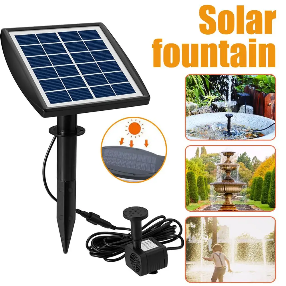 

Solar Fountain Pump For Garden Patio Watering For Bird BathSolar Panel Floating Fountain 9V Garden Decor Pressure Boost Pump