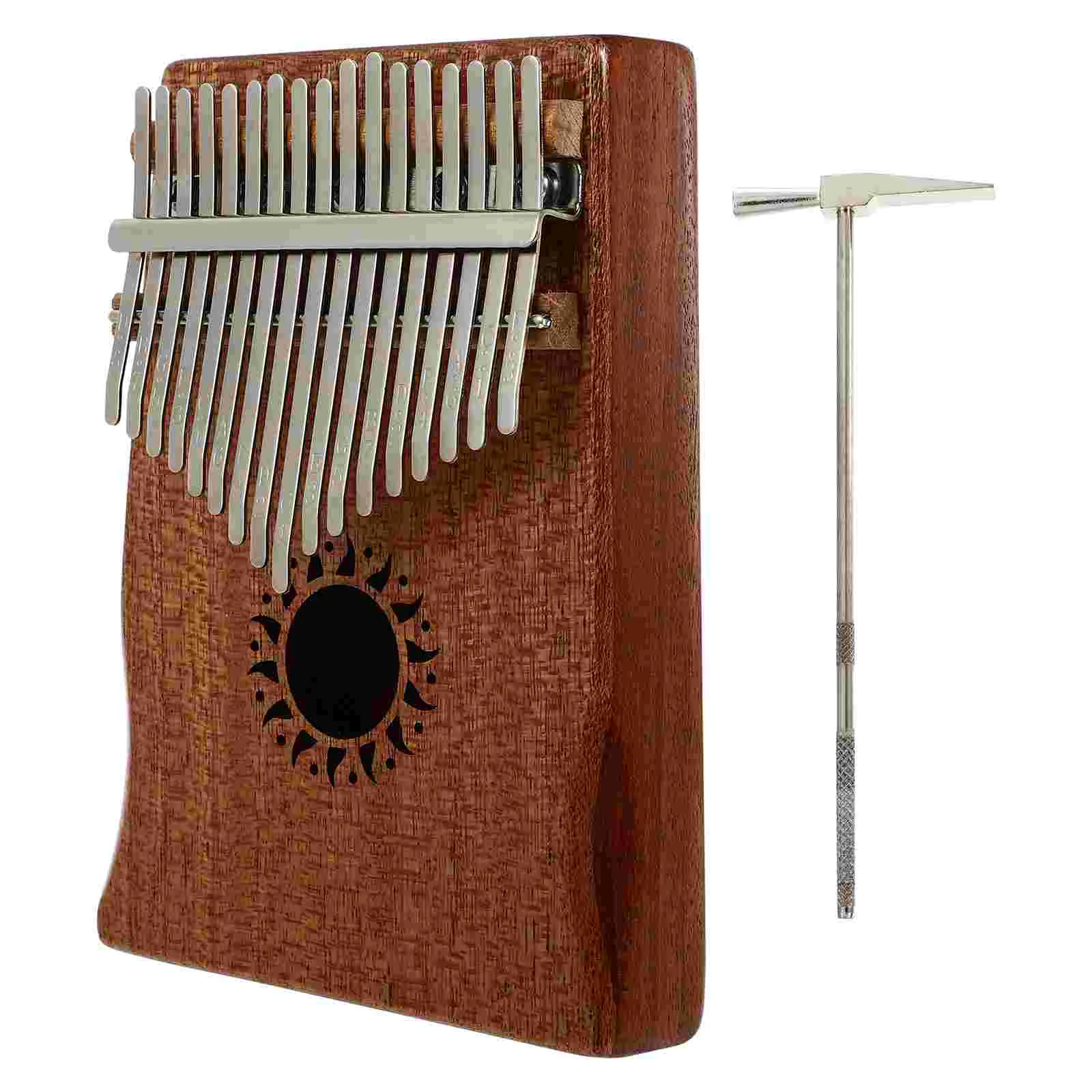 

1 Set of Portable Thumb Kalimba Durable 17-Tone Finger Kalimba (Wood Color)