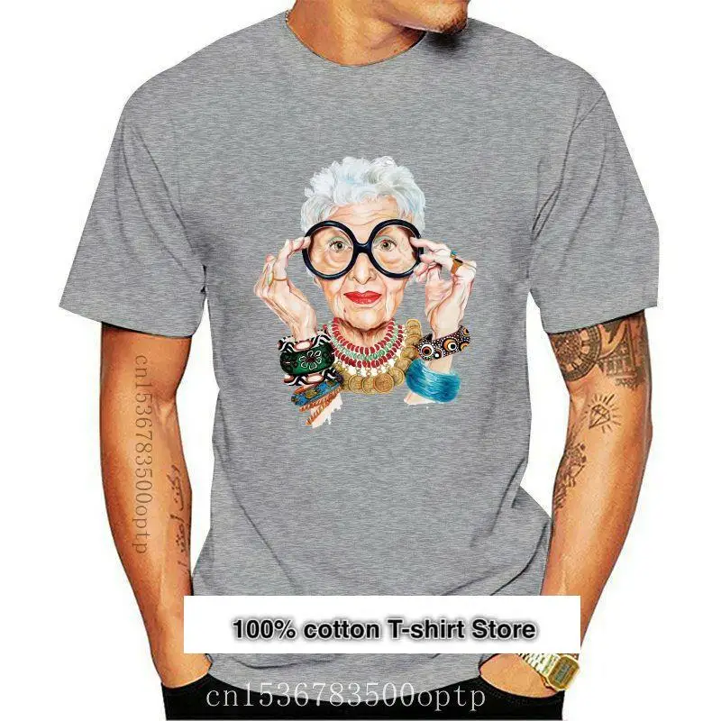 

Camiseta de moda Iris Apfel para mujer, ropa de talla S-2XL, cómoda, informal, de manga corta, novedad de 2021