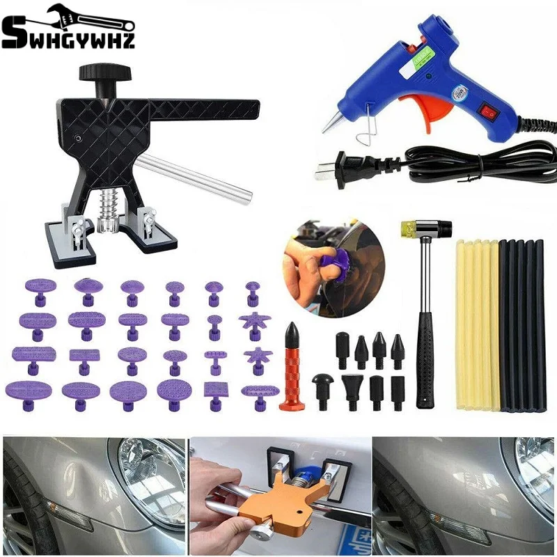 Preço 24 Pçs Carro Dent Remoção Paintless Dent Extrator Lifter Kit De Reparação Ferramenta Para Auto Dent Porta Ding Granizo Dent Removedor Reparação