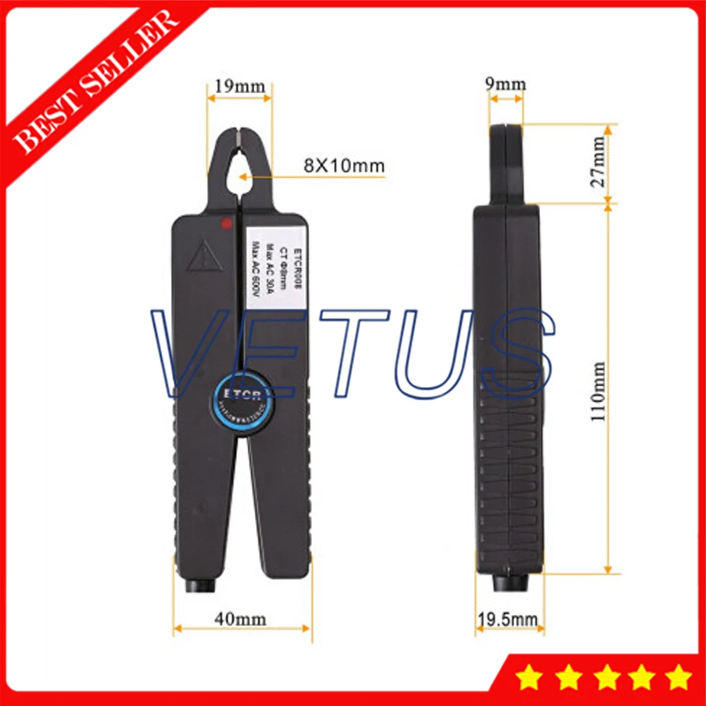 ETCR008 зажим острые плоскогубцы датчик утечки тока для измерения переменного фаза
