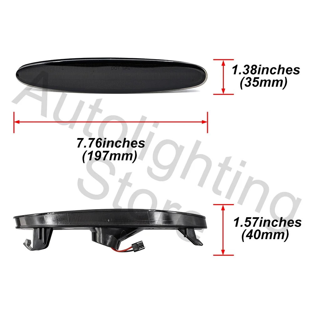 Дымчатые линзы Янтарный светодиодный передний бампер боковой габаритный