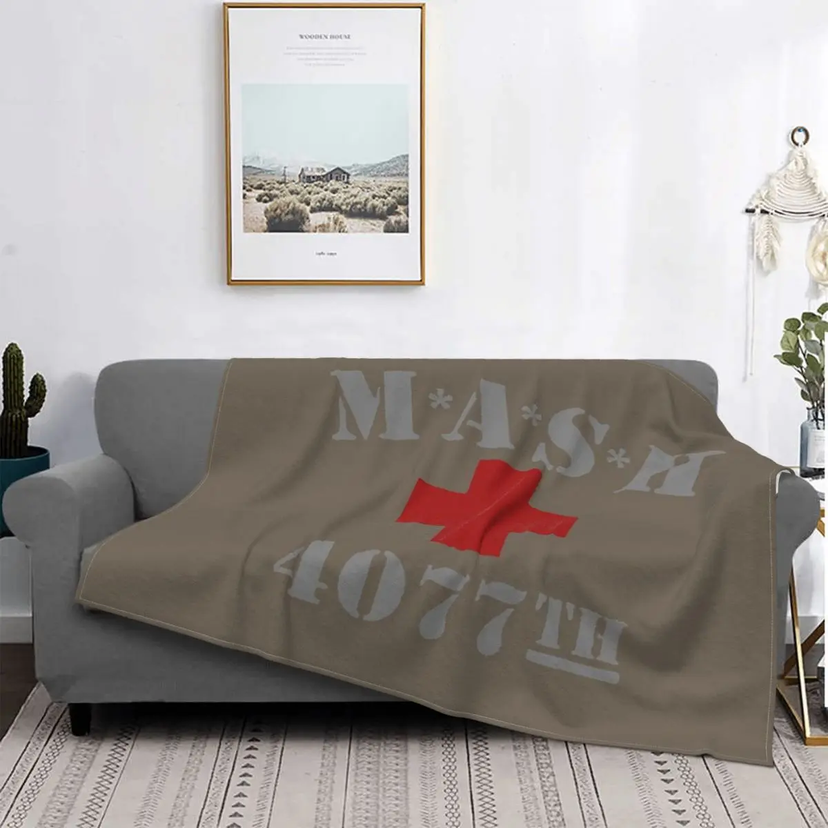 

Одеяло MASH 4077 армии США Medic V2, плед, покрывало для дивана, покрывало для кровати, одеяло, плюшевая Толстовка