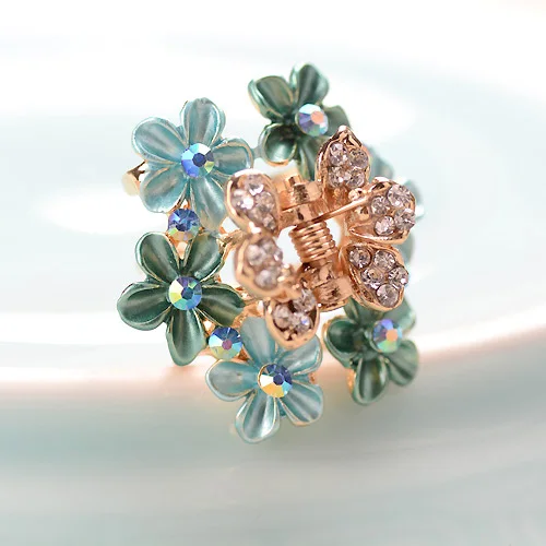 Заколка для волос в стиле ретро с изображением цветов|fashion hair jewelry|hair jewelryrhinestone clips