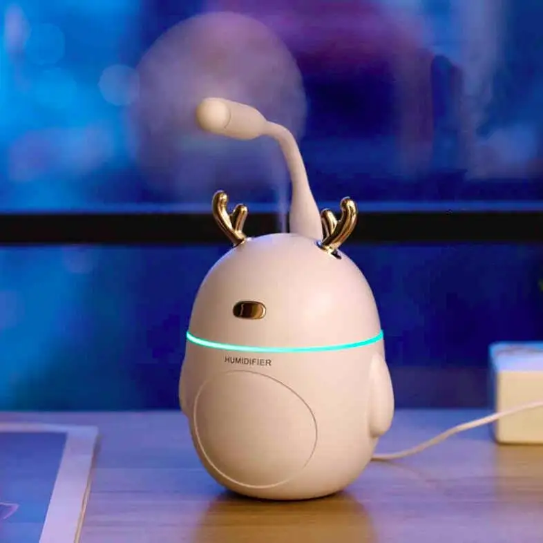 

Lovely Deer Air Humidifier USB Ultrasonic Cool Mist Maker Fogger LED Light 3 in 1 Mini Aroma Diffuser Essential oil Humificador
