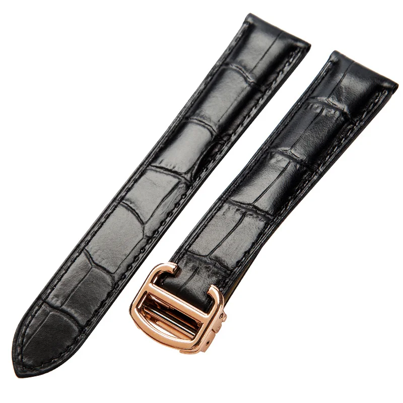 Professional Watch Band For Cartier Tank RONDE TORTUE Solo W6700255 Genuine Leather Watch Strap 20/22/23/24/25 mm Bracelet Men