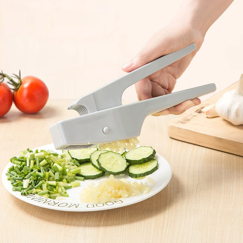 1pc Garlic Press Hand Presser Shredder Pat Punch Onion Ginger Cutter Magic Plastic Peeler Slicer Kitchen Cooking Gadgets | Дом и сад