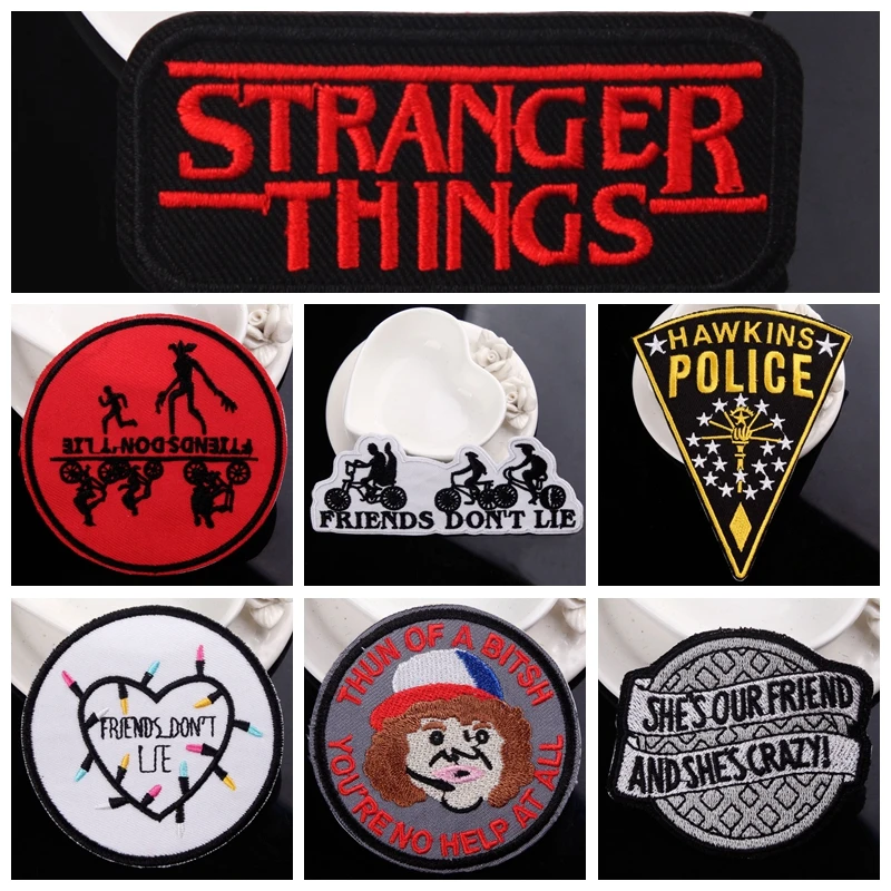 Патчи на одежду очень странные дела патчи для одежды с вышивкой в стиле парка