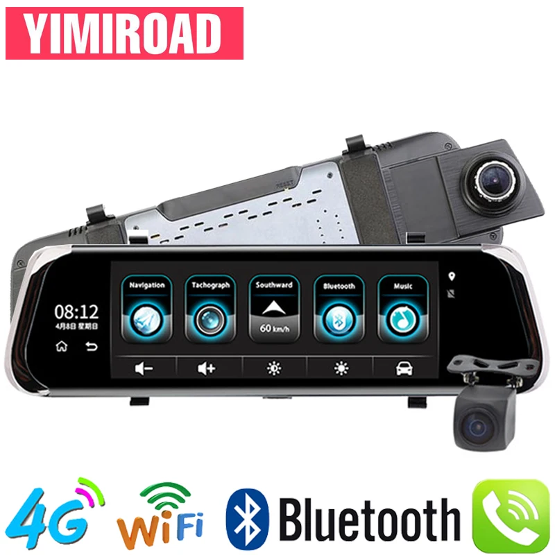 YIMIROAD H5 зеркало заднего вида ADAS Автомобильный видеорегистратор 4G монитор парковки камера заднего вида gps навигатор Full HD 1080P видеорегистратор