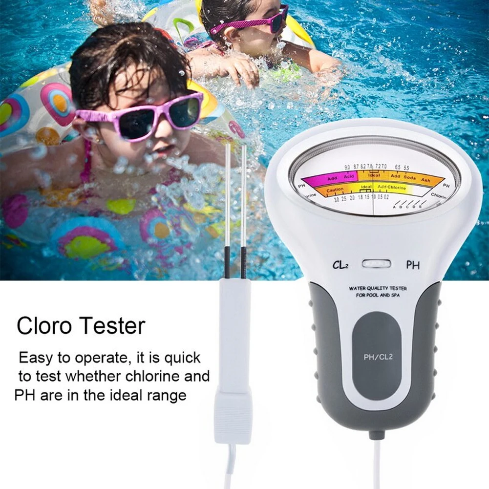 

Hot Tub For CL2 Swimming Pool Home Measuring Tools Aquarium Outdoor Beach Portable Spa Water Quality PH Tester Meter Handheld