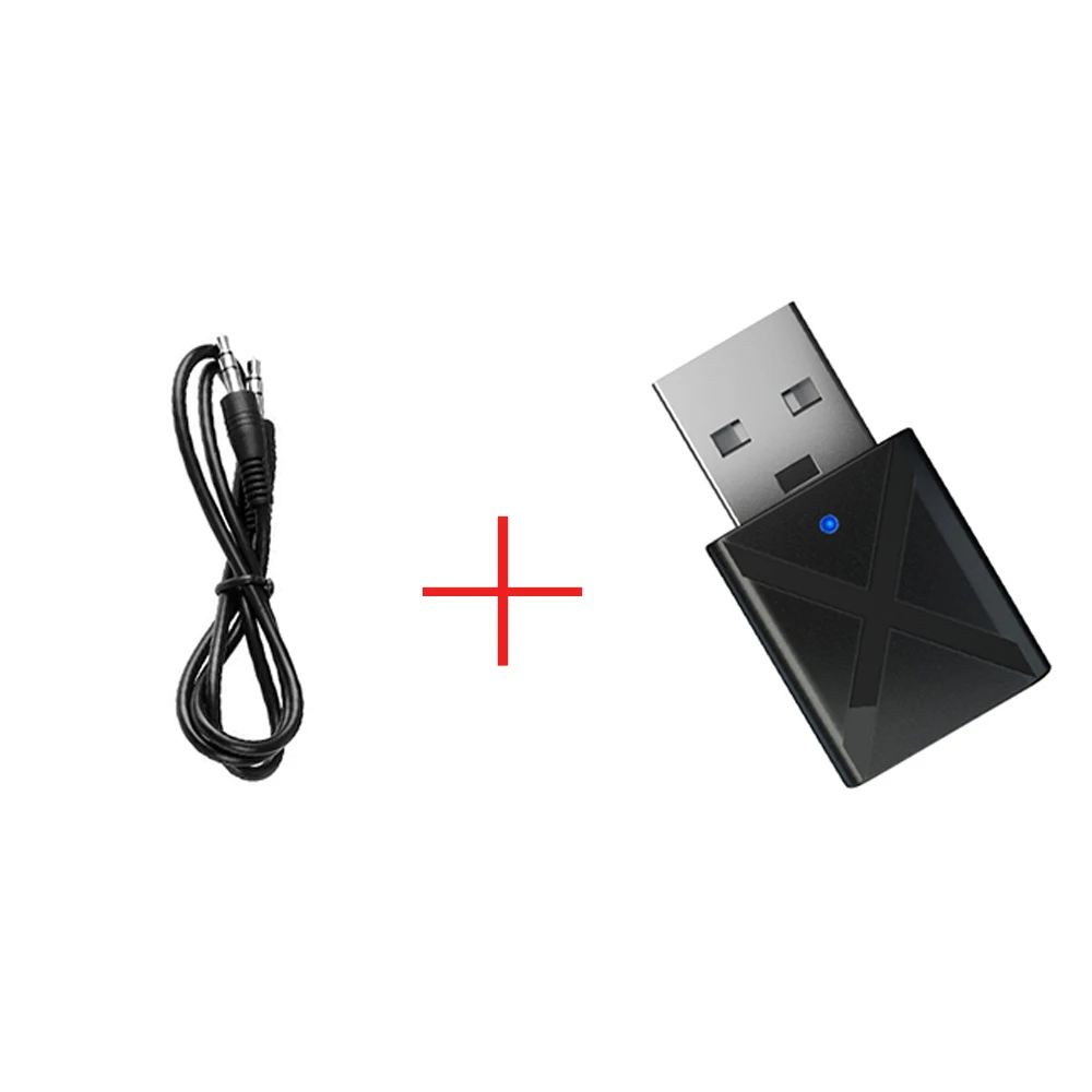 Black Bluetooth 5,0 аудио передатчик приемник Мини 3,5 мм AUX Стерео Bluetooth передатчик для ТВ ПК беспроводной адаптер для автомобиля с RCA - Цвет: Black