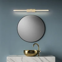 modern led mirror light bathroom warm white white washroom front mirror lamp fixtures makeup mirror light 90 260v chromegold
