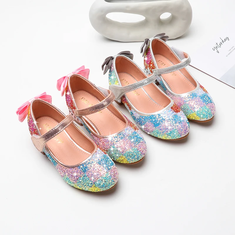 Обувь для детей смешанные Цвет детские сандалии девочек обувь на низком каблуке