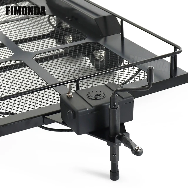 RCトレーラー1:10スケールデュアルアクスルフラットベットトレーラー