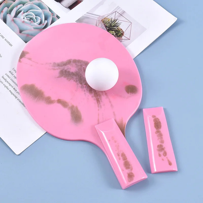 

Table Tennis Bat Sport Silicone Molds For Decorative Tray Table Ping Pong Racket Soap Mould Molds Silicone Crafts For Adult Club