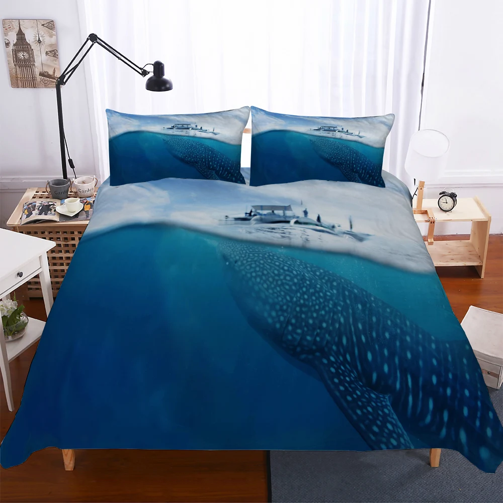 Комплект пододеяльников покрывало для спальни 3d подводная ткань домашний