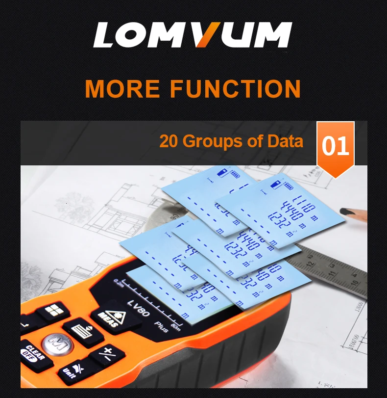 LOMVUM 100 м Новинка USB зарядка электронный уровень 40 м Лазерные дальномеры цифровой лазерный дальномер расчет дальномер