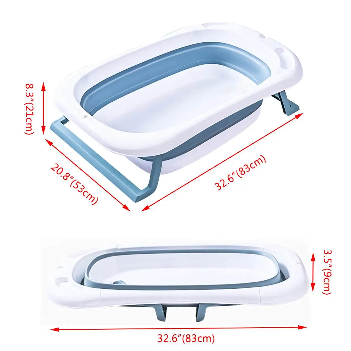 

Foldable Baby Take Shower Bath Bathtub Non-Slip Foot Bath Bucket Folding Portable Pet Dog Cat Bathtub Bathroom Laundry Basket