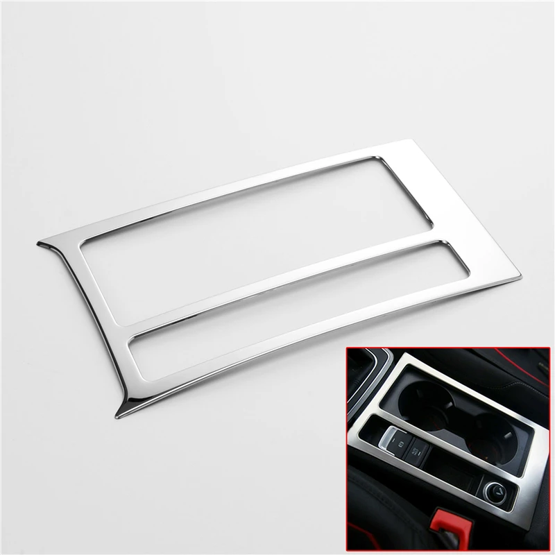 

1pc for Volkswagen Golf 7 MK7 7.5 MK7.5 2013-2019 Car Water Cup Holder Panel Frame Trim Car Interior Stainless Steel Decor