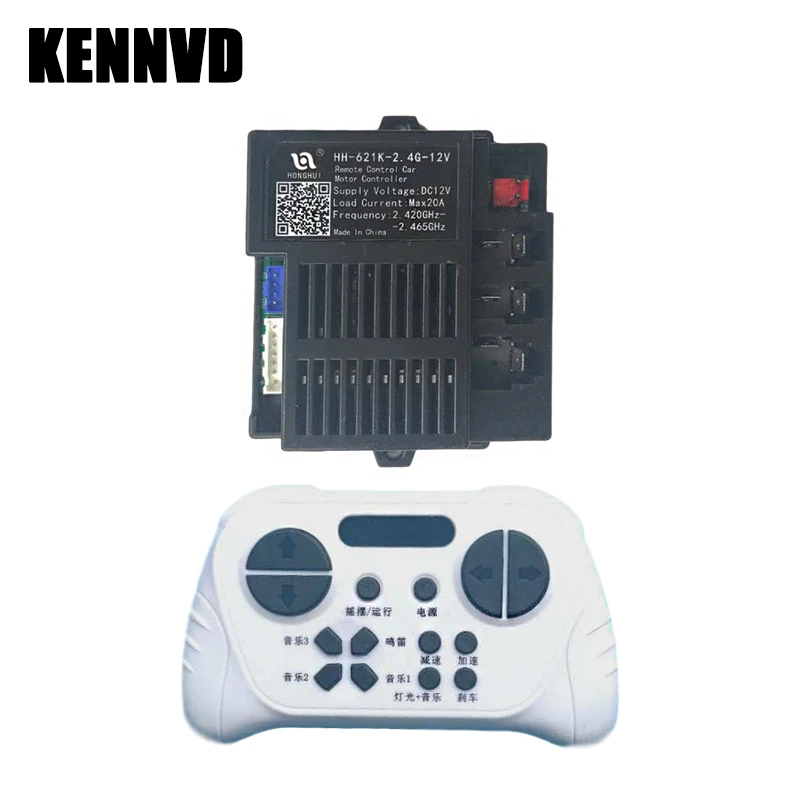 

HH-621K-2.4G-12V Children's Electric car Bluetooth Remote Control Receiver, HONGHUI Ride On Toy Car Motor Controller Transmitter