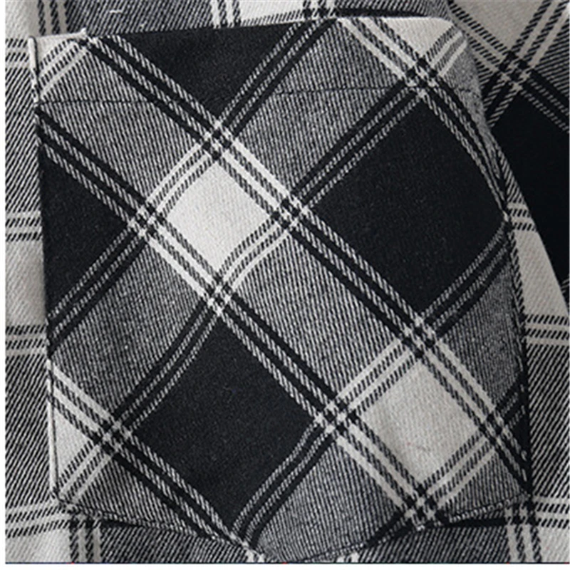 Рубашка RUELK мужская с длинным рукавом модная свободная Тонкая блузка в клетку