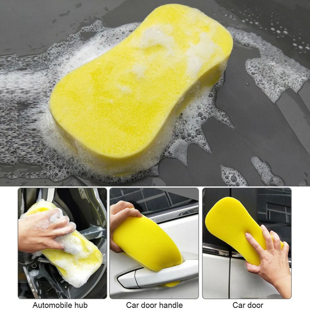 

Car Sponge Cleaning Washing 210x115x65mm 3 Pcs Dirt Sponge Block Triple Wax