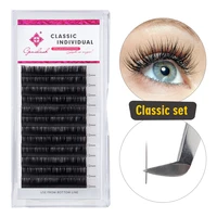 genielash mix lengths eyelash extensions all sizes mld curl professional mink individual eyelashes extension supplies 12rows