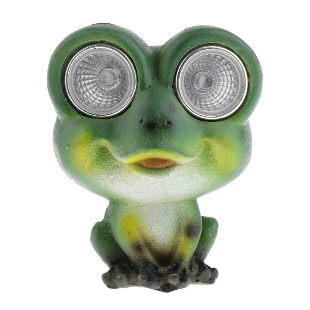 

Solar powered outdoor garden lamp LED frog shaped light up path