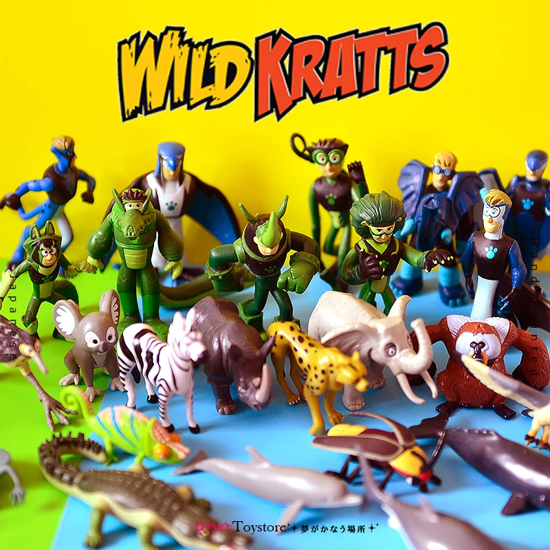 

Genuine bulks Wild Kratts Animals Brother Koala bat lizard whale dolphin zebra Orangutan chameleon lion models figures kids Toys