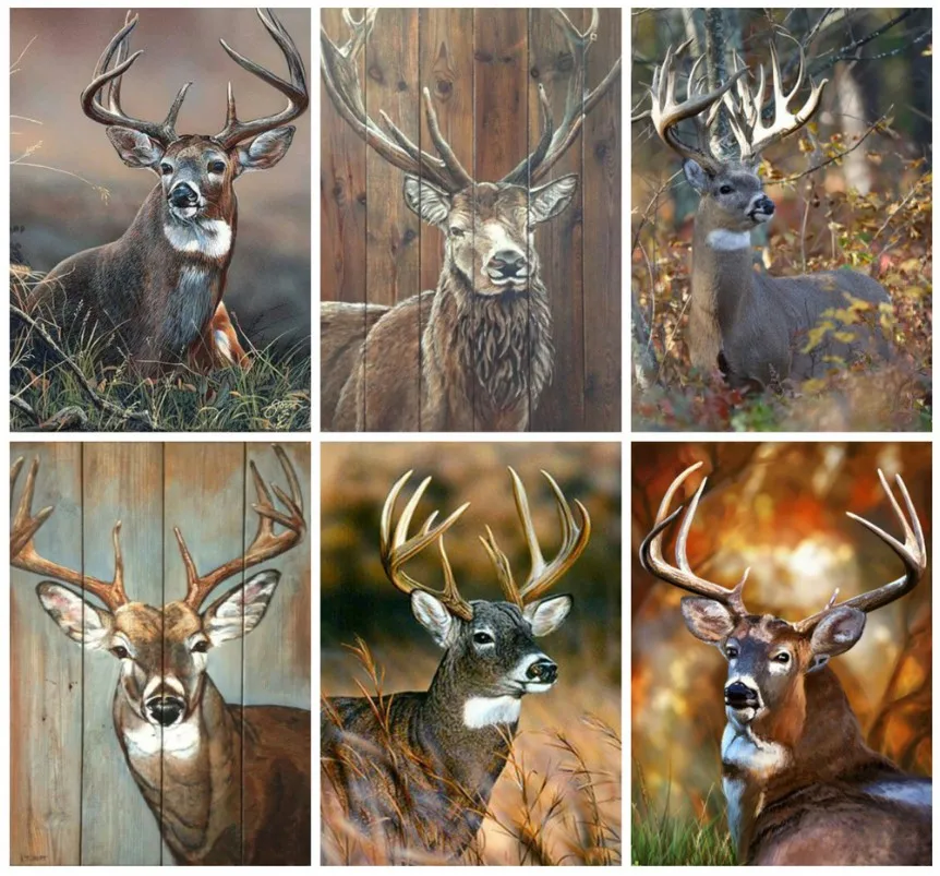 Полная алмазная живопись Лось Алмазная мозаика стежка Стразы Вышивка крестом