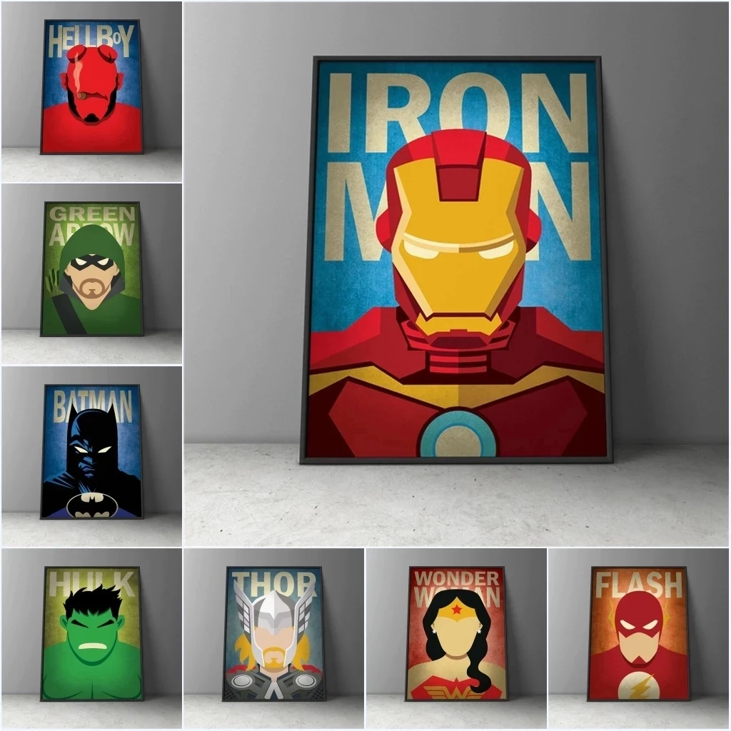 

HD Print Marvel Painting Home Decor Avengers Canvas Hulk Poster Modular Superhero Pictures Modern Living Room No Frame Wall Art