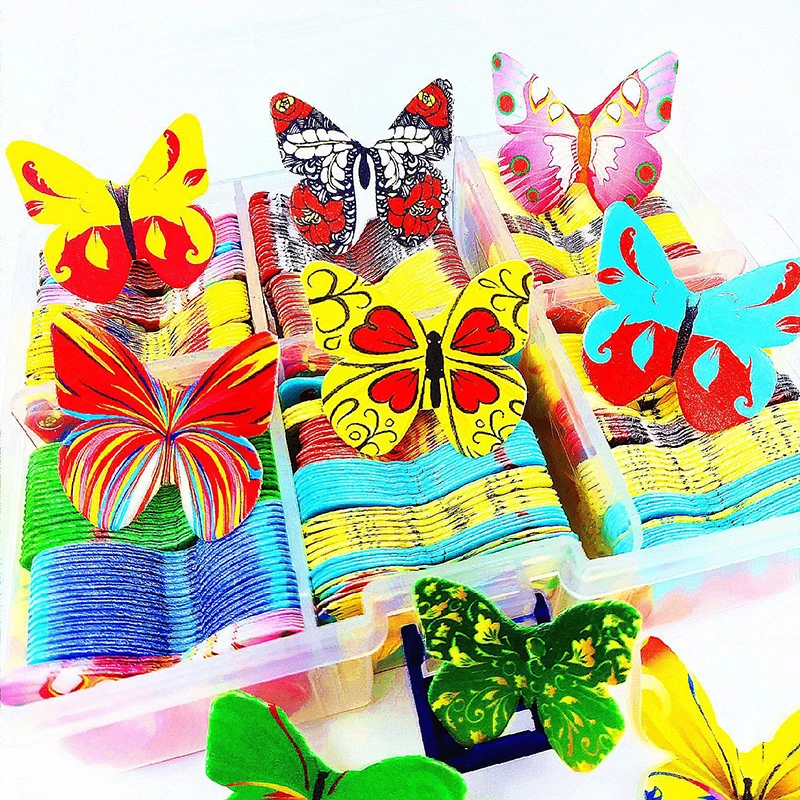 100/360 шт. в наборе смешанные бабочки съедобные топперы для торта клейкие вафли