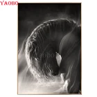 Алмазная вышивка черно-белая лошадь, Алмазная мозаика, полная квадратная Стразы 5d, алмазная живопись своими руками, алмазная живопись, алмазная живопись