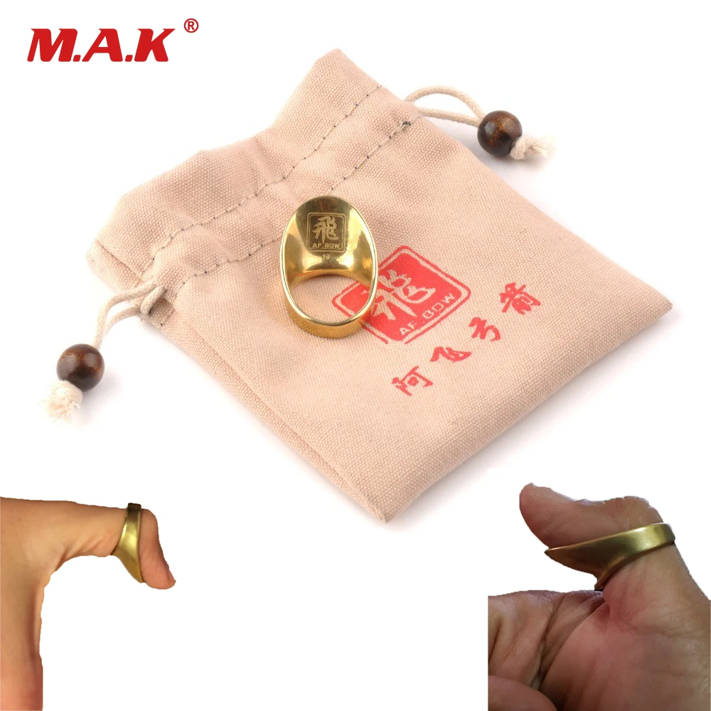 Защитное кольцо для большого пальца из чистой меди стрельбы лука | Спорт и